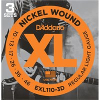 DAddario EXL110 3D Nickel Wound Regular Light 10-46 x 3 Pack