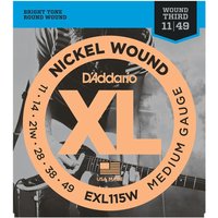 DAddario EXL115W Nickel Wound Medium Rock Wound 3rd 11-49