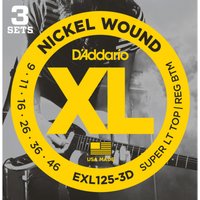 DAddario EXL125 Nickel Wound 9-46 x 3 Pack