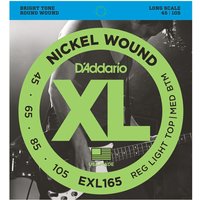 DAddario EXL165 Nickel Wound Bass Strings Light 45-105 Long Scale