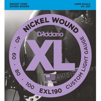 DAddario EXL190 Bass Guitar Strings Custom Light 40-100 Long Scale