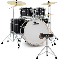 Pearl Export 22 Rock Drum Kit w/Free Stool Jet Black