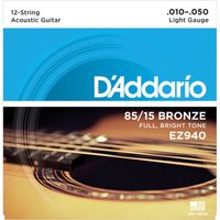DAddario EZ940 85/15 Great American Bronze 12-String Light 010-050