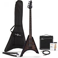 Harlem V Bass Guitar + 15W Amp Pack Trans Black