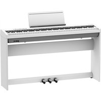 Roland FP-30X Digital Piano with Wood Frame Stand and Pedals White