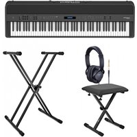 Roland FP-90X Digital Piano with Stand Stool and Headphones Black