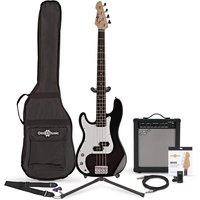 LA Left Handed Bass Guitar + 35W Amp Pack Black