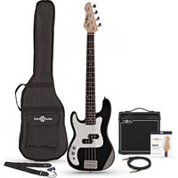 3/4 LA Left Handed Bass Guitar + 15W Amp Pack Black