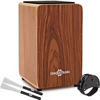 Cajon by Gear4music Sapele with Bag and Accessories