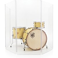 Drum Screen 6 Panel Clear Acrylic Shield by Gear4music