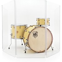 Drum Screen 5 Panel Clear Acrylic Shield by Gear4music 120cm