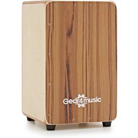 Compact Cajon and Gigbag by Gear4music Teak