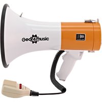 30W Megaphone with Handheld Microphone by Gear4music