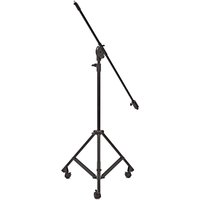 Studio Telescopic Boom Microphone Stand with Casters by Gear4music