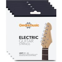 5 Pack of Electric Guitar Strings by Gear4music