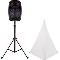Read more about the article Galaxy 12″ Active Light Up Speaker and Stand by Gear4music