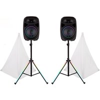 Read more about the article Galaxy 15″ Active Light Up Speakers and Stands Pair by Gear4music