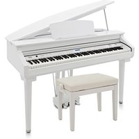 GDP-200 Digital Grand Piano with Stool by Gear4music Gloss White