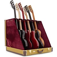 6 Guitar Rack Case by Gear4music Tweed