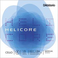 DAddario Helicore Cello A String 1/8 Size Medium