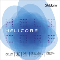 DAddario Helicore Cello D String 1/8 Size Medium