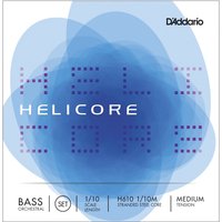 DAddario Helicore Orchestral Double Bass String Set 1/10 Size Med.