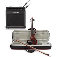 Hidersine HEV3 Electric Violin Bundle Zebrawood Finish