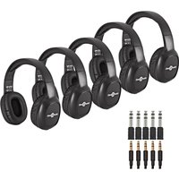 HP-210 Stereo Headphones by Gear4music Pack of 5