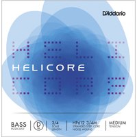 DAddario Helicore Pizzicato Double Bass D String 3/4 Size Medium