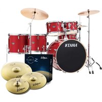 Tama Imperialstar 22 6pc Drum Kit w/CymbalsBurnt Red Mist