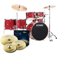 Read more about the article Tama Imperialstar 22 6pc Drum Kit w/CymbalsBurnt Red Mist