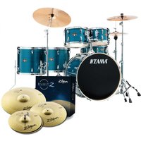 Tama Imperialstar 22 6pc Drum Kit w/Cymbals Hairline Blue