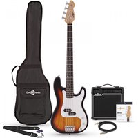 LA Bass Guitar + 15W Amp Pack Sunburst