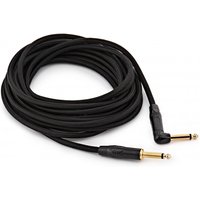 6.35mm TS Jack - 6.35mm TS Jack Braided Right Angled Pro Cable 6m