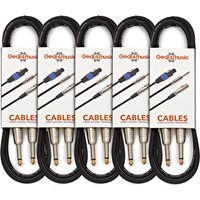 Read more about the article Pack of 5 Jack Instrument Cables 3m