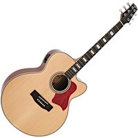 Jumbo Electro Acoustic Guitar by Gear4music Natural