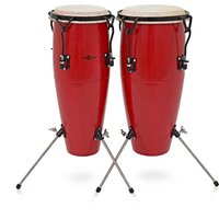 Junior Tunable Conga Set by Gear4music Red