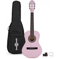 Junior 1/2 Classical Guitar Pack Pink by Gear4music