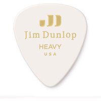 Dunlop Genuine Celluloid Heavy White Picks Pack of 12