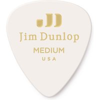 Dunlop Genuine Celluloid Medium White Picks Pack of 12