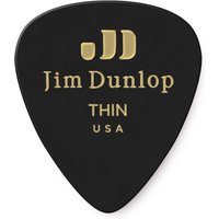 Dunlop Genuine Celluloid Thin Black Picks Pack of 12