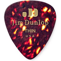 Dunlop Genuine Celluloid Thin Shell Picks Pack of 12