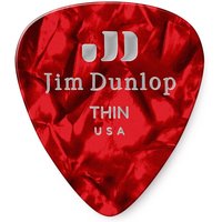 Dunlop Genuine Celluloid Thin Red Pearl Picks Pack of 12