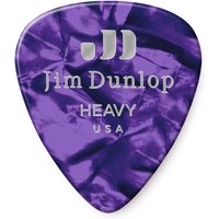 Dunlop Genuine Celluloid Heavy Purple Pearl Picks Pack of 12