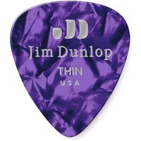 Dunlop Genuine Celluloid Thin Purple Pearl Picks Pack of 12