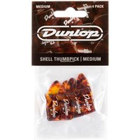 Dunlop Shell Plastic Thumbpicks Med Pack of 4