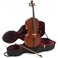 Student Plus 1/4 Size Cello with Case by Gear4music