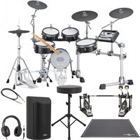 Yamaha DTX10K-M Electronic Drum Kit w/ Double Pedal Complete Bundle