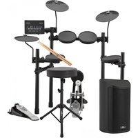 Yamaha DTX432 Electronic Drum Kit with Stool Sticks and sideKIK Amp