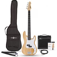 LA Bass Guitar + 15W Amp Pack Natural